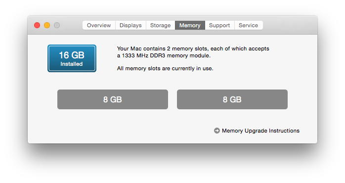 OSX - Memory check