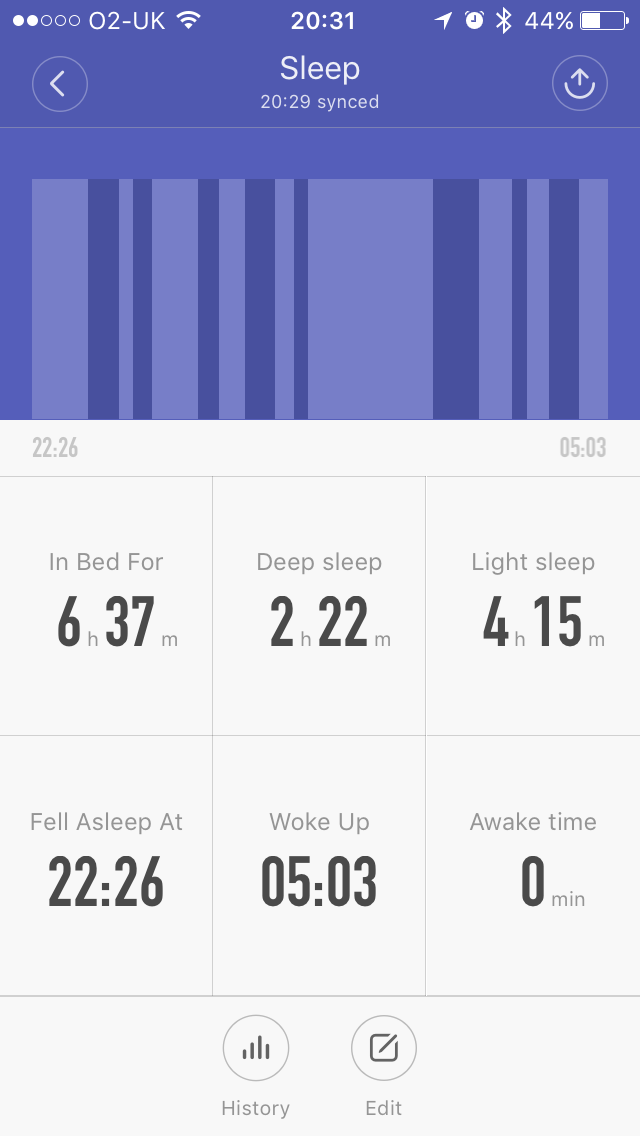 Mi Band app - Sleep tracker